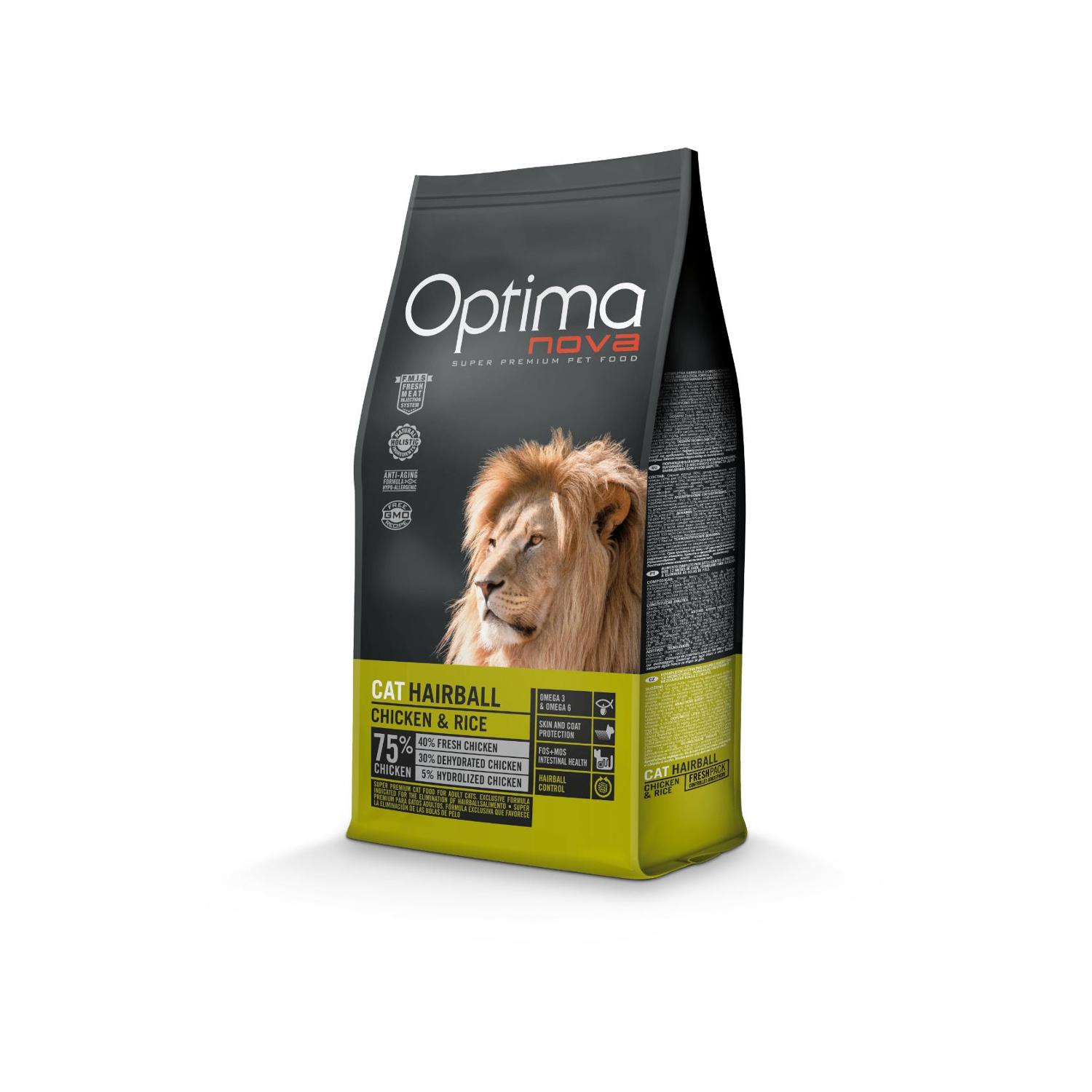 OPTIMA NOVA Hairball Chicken Rise 2kg