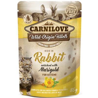 CARNILOVE cat φακ.Rabbit & Mar.Kitt.85g