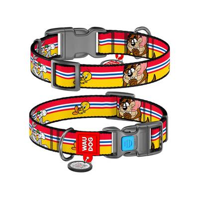 WAUDOG Naylon Dog Collar Looney 15mm 23*35cm