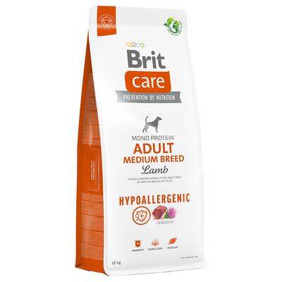 BRIT Care Dog Hypoallergenic Adult M Lamb 12+2kg