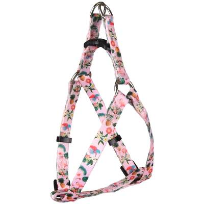 FLAMINGO Harness Step&Go Sera Pink/Green/Yellow With Flamingo 30-40cm