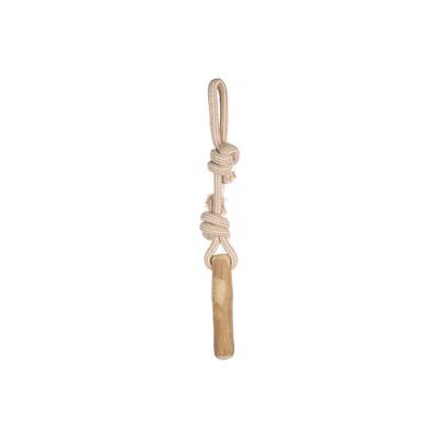 FLAMINGO Dog Toy Wood Java Stick + Pull Rope Brown L