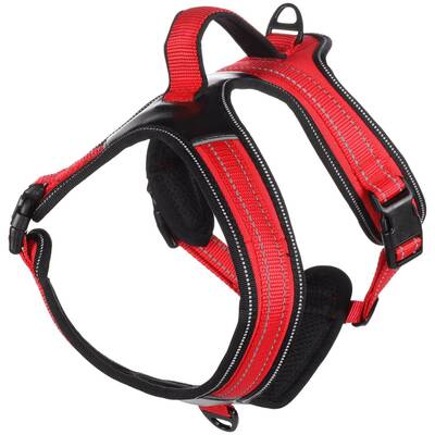 FLAMINGO Harness Toga Red S Neck 43cm/Chest 54-66cm