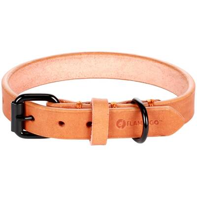 FLAMINGO Collar Leano Cognac 24-30cm/15mm