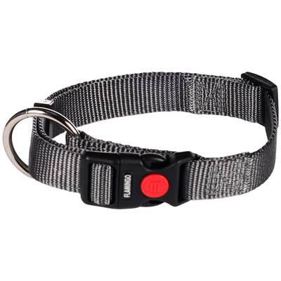 FLAMINGO Collar Ziggi Dark Grey M 40-55cm 20mm