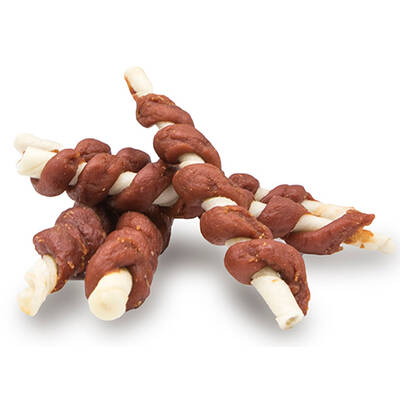 Hau & Miau lamb paste wrapped rawhide sticks 1pcs