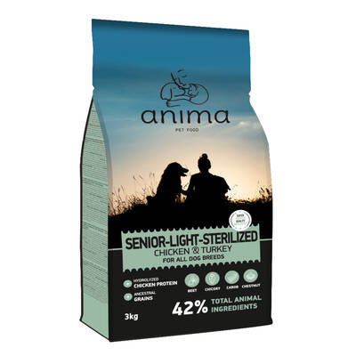 ANIMA Senior Light Sterilised Chicken & Turkey 3kg