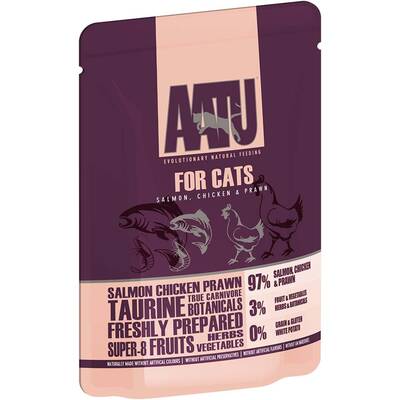 AATU Cat Pouch Salmon & Chicken & Prawn 85gr