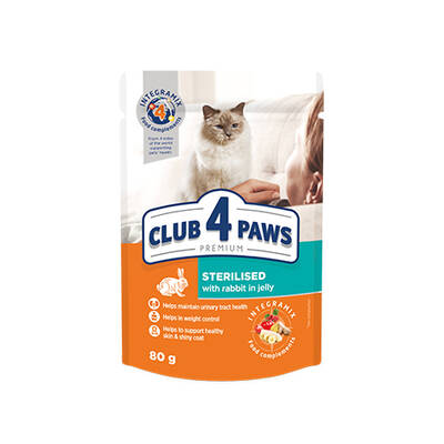 CLUB 4 PAWS Adult Rabbit Jelly 100gr