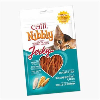 Catit Nibbly Jerky Chicken & Fish 30gr