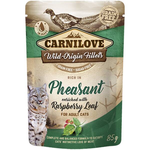 CARNILOVE cat φακ.pheasant & Raspb.85g