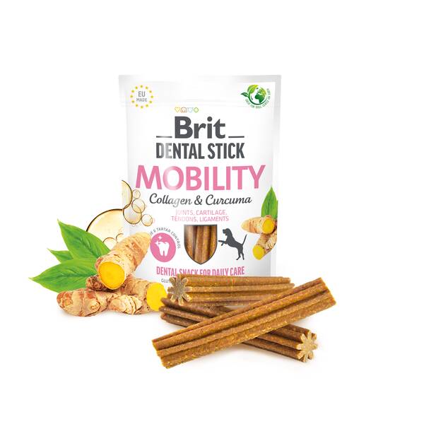 Brit Dental Stick Mobility With Curcuma&Collagen 7pcs