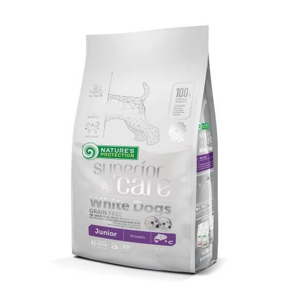 NATURE'S PROTECTION White Dog Salmon&krill GF Junior 1.5kg