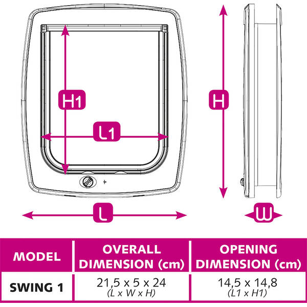 Ferplast Swing 1 Super Basic White 21.5x5x24cm