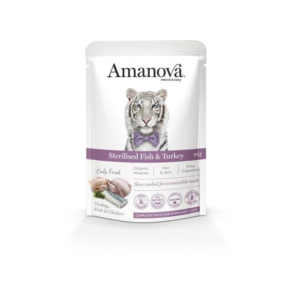 AMANOVA Sterilized White Fish&Turkey 85gr