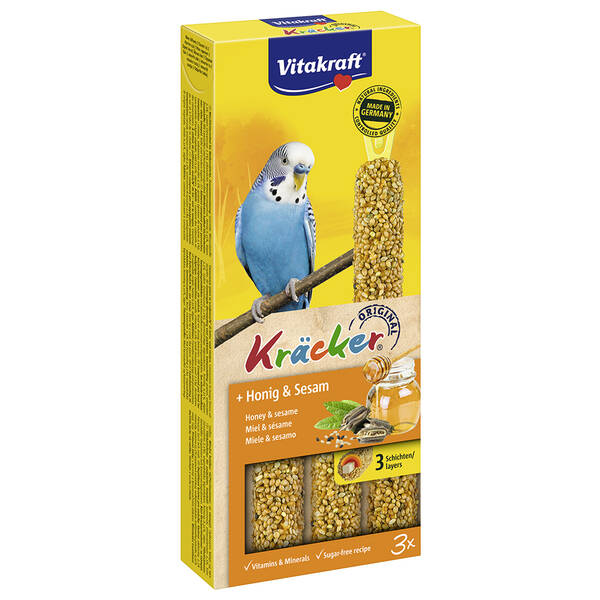 VITAKRAFT Kracker Trio Budgie Honey&Sesame 3pcs