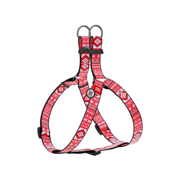 WAUDOG Naylon Dog Harness Ethno Red 25mm 60*90cm