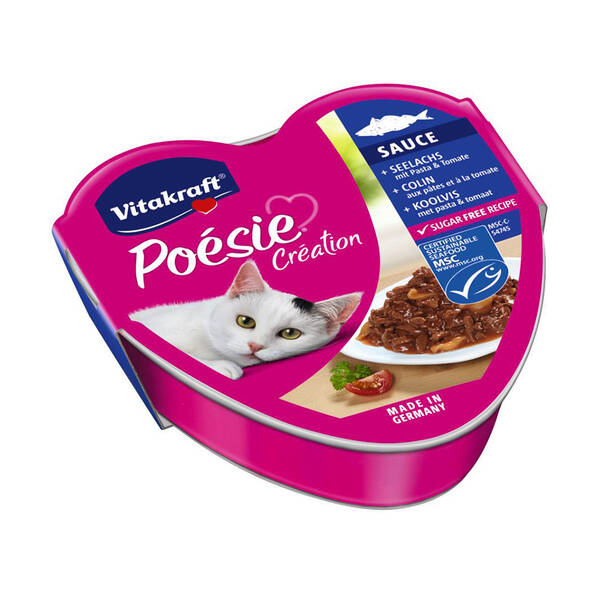 VITAKRAFT Poesie Cod,Pasta&Tomato In Sauce 85gr