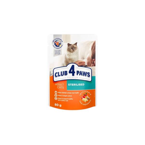 CLUB 4 PAWS Sterilized 80gr