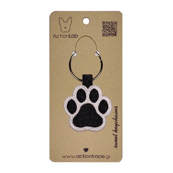 ACTION LAB Κεντητό Μπρελόκ Animal Paw White