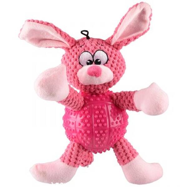 FLAMINGO Dog Toy Rabbit Bess+TPR Pink 32cm