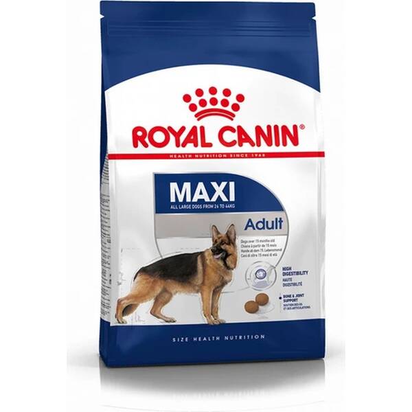 ROYAL CANIN Maxi Adult 4kg +4 pouches