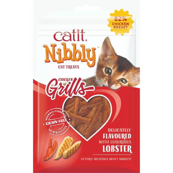 Catit Nibbly Grills Chicken & Lobster Fl. 30gr