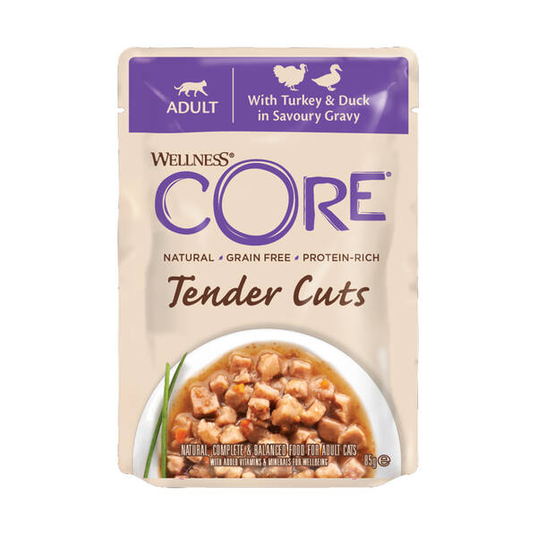 CORE Tender Cuts Fillets Turkey&Duck in sauce 85gr