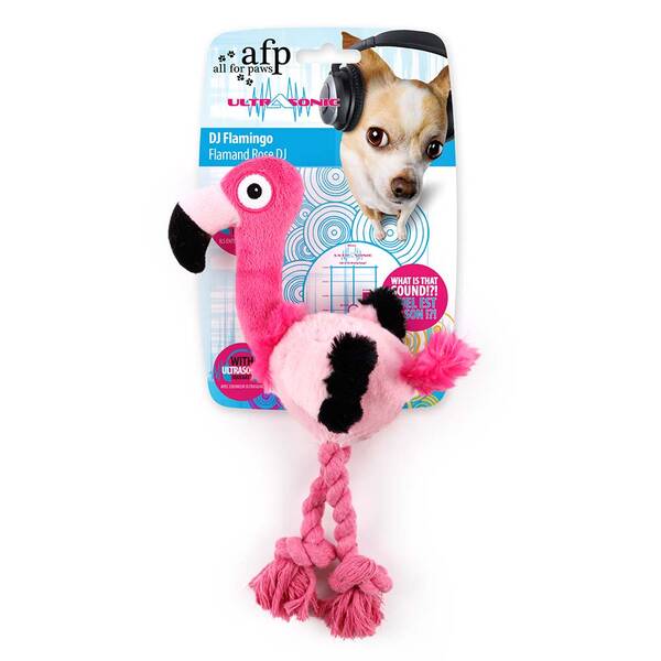 AFP Dog Toy Ultrasonic Dj Flamingo