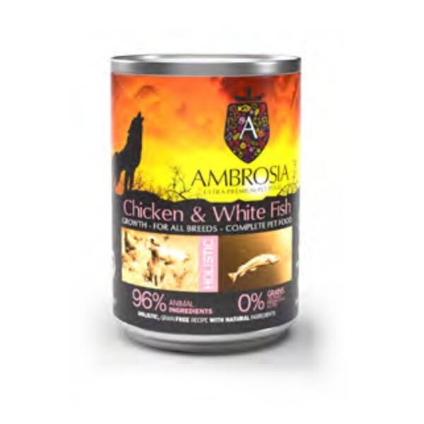 AMBROSIA GF Dog Puppy Chicken&White Fish 400gr