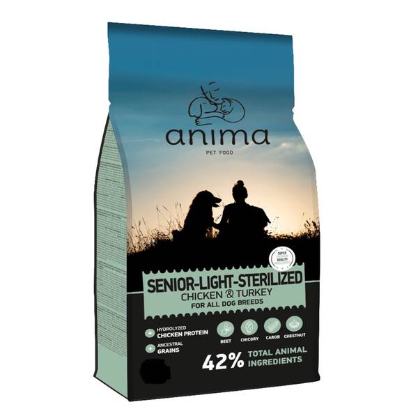 ANIMA Senior Light Sterilised Chicken & Turkey 14kg