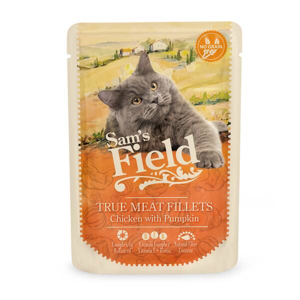 SAM'S FIELD Cat Wet Pouch Adult Chicken 85gr