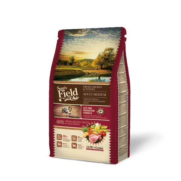 SAM'S FIELD Dog Adult Medium Chicken&Potato 2.5kg