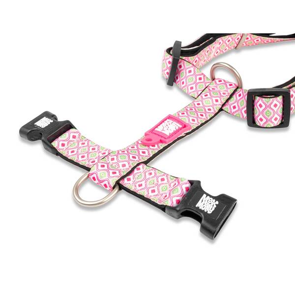 MAX & MOLLY H-Harness - Retro Pink/M neck 36x58cm/chest 2,0x53-69cm